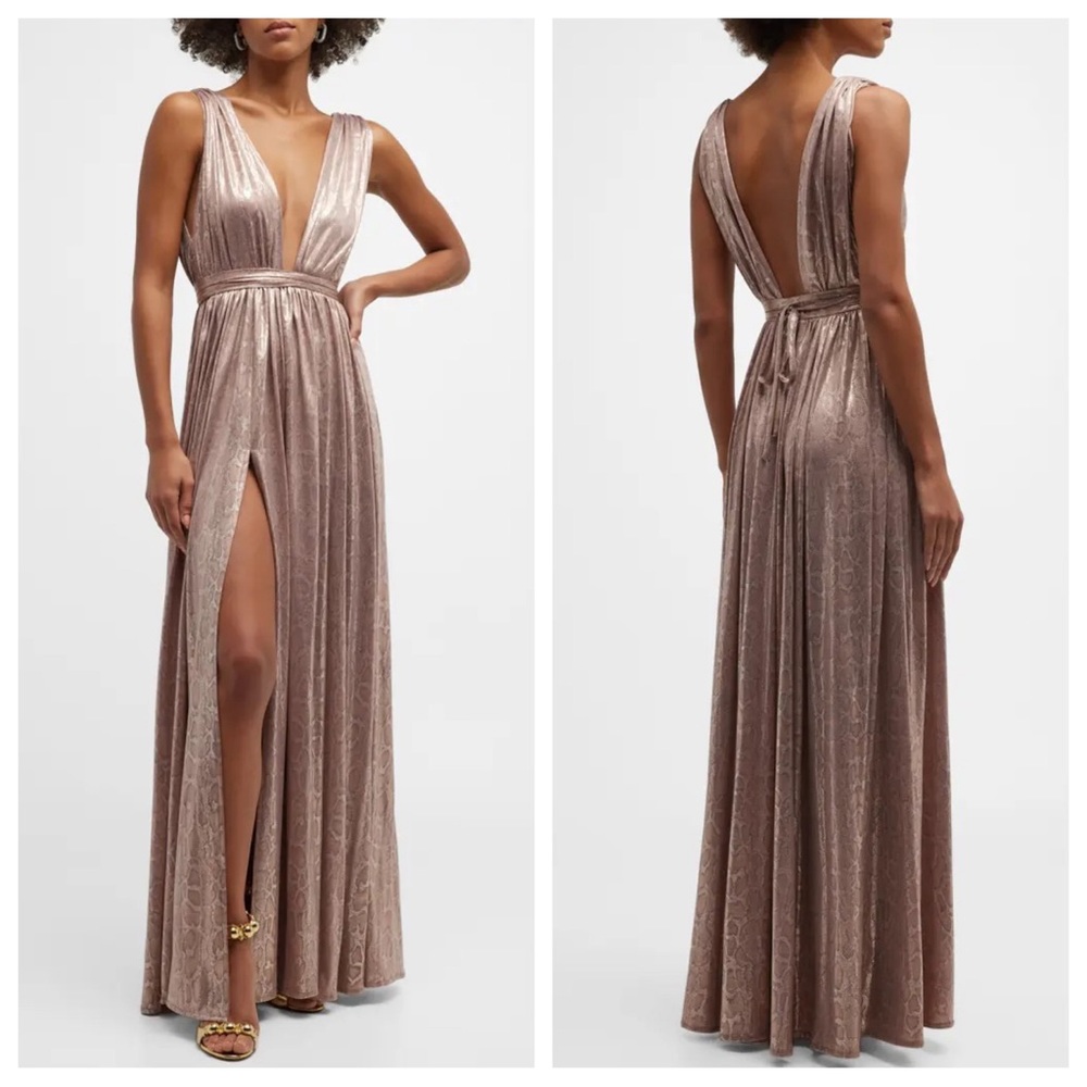 BRONX & BANCO Goddess Metallic Snake Gown - Picture 3 of 4